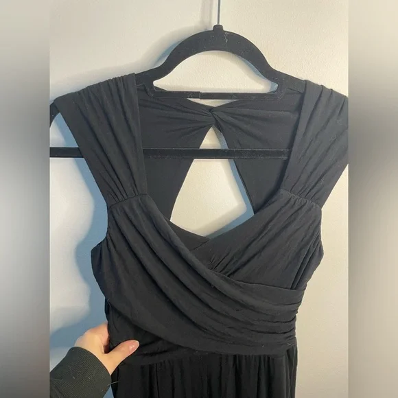 Anthropologie Moulinette Soeurs Black Molly Knit Jumpsuit Wide Leg Quiet Luxury - Picture 4 of 12